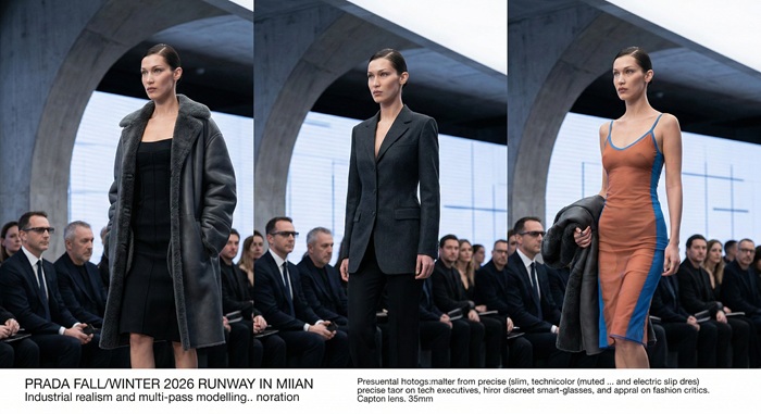 Milan Fashion Week 2026-Industrial Realism : From Prada’s layered realism to the ‘Senseless’ sex appeal of the new Gucci