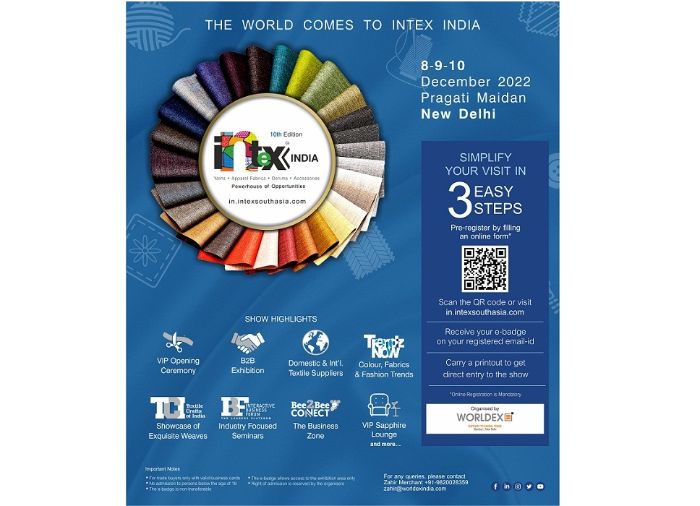10th Intex India to be attended by leading Indian and Overseas buyers from 18 countries and regions